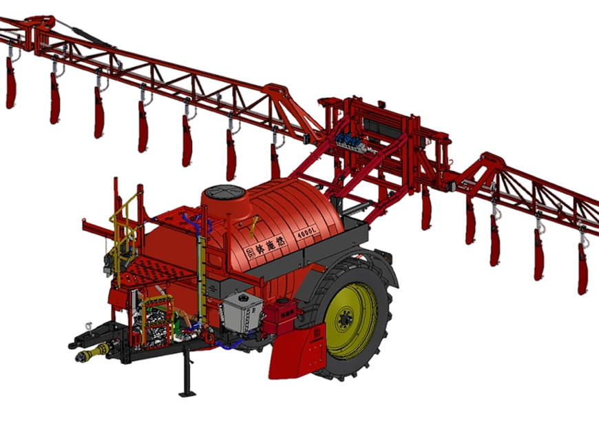 Boshiran 3WPQ-4000 Trailer Windscreen Boom Sprayer